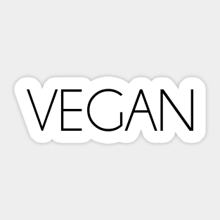 vegan black Sticker